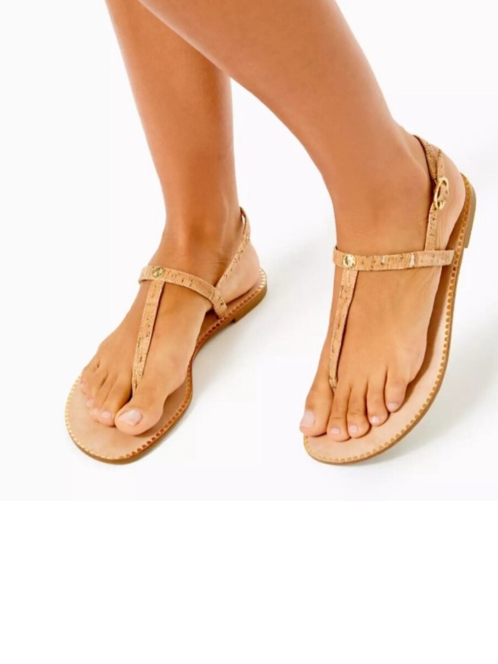 Lilly Pulitzer Rita Sandal. Natural